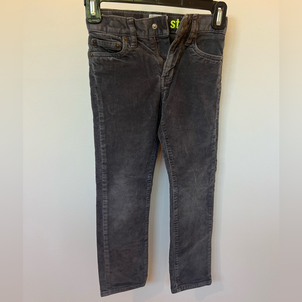 Crewcuts Boy’s Charcoal Slim Corduroys